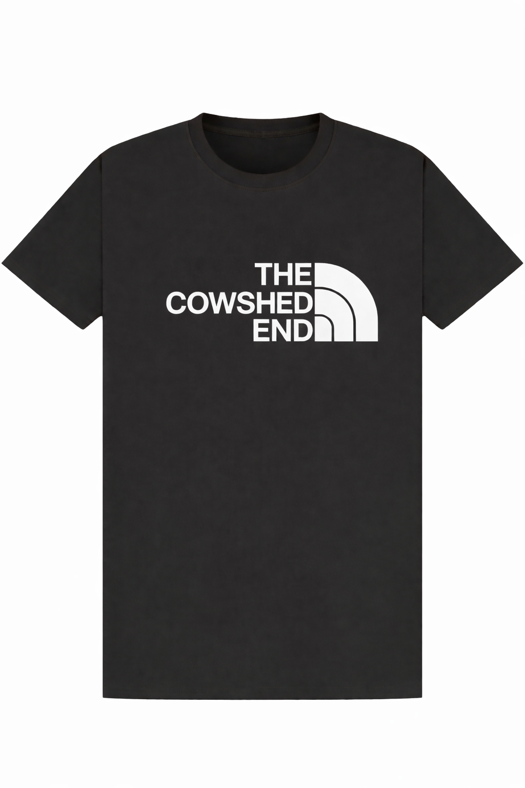 The Cowshed End Black Tee Large logo