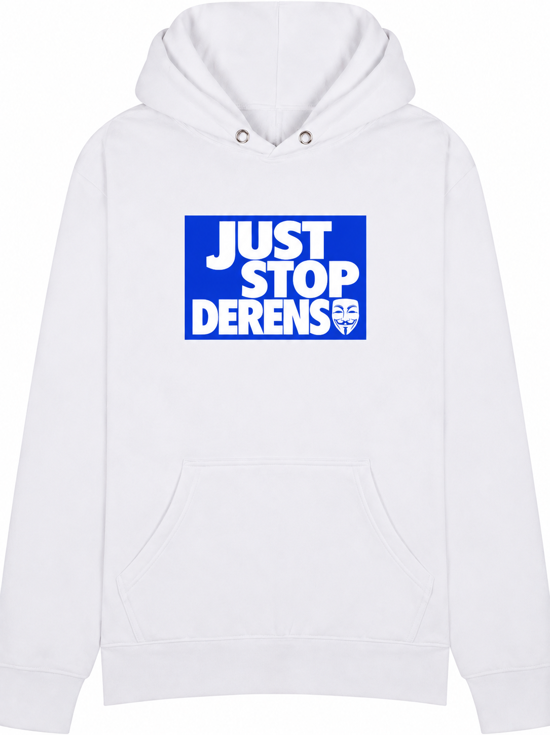 Just Stop Derens White Hoodie