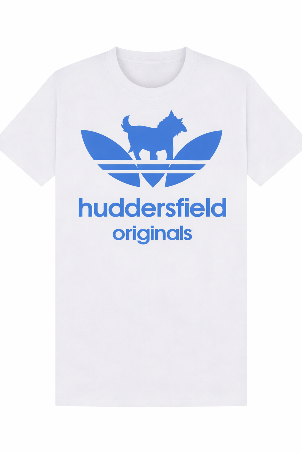 Huddersfield Originals White Tee Blue Logo